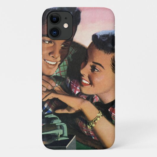 Ouderwetse romantiek, geliefden op de middelbare s Case-Mate iPhone case (Achterkant)
