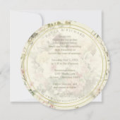 Ouderwetse Romantische Bloemige Achtergrond Lente  Feestdagenkaart (Achterkant)