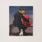 Ouderwetse romantische liefde, romantiek op het st legpuzzel (Verticaal)