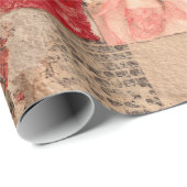 Ouderwetse Romantische Rozen Collage (5) Cadeaupapier (Rol Hoek)