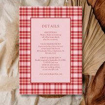 Ouderwetse rood roze geruite landelijke gingham de