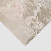 Ouderwetse Roos Achter Kant Decoupage Tissuepapier (Detail)