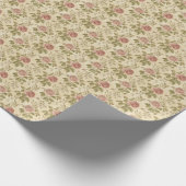 Ouderwetse Roos Bloemmotief Cadeaupapier (Hoek)
