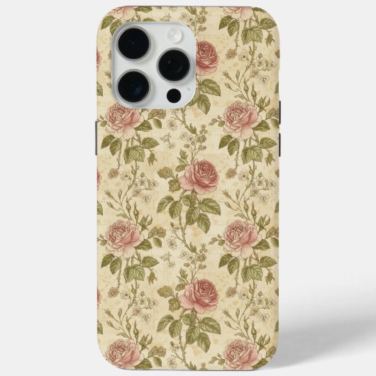 Ouderwetse Roos Bloemmotief Case-Mate iPhone Case (Achterkant)