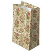 Ouderwetse Roos Bloempatroon Klein Cadeauzakje (Achterkant Gekanteld)