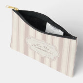 Ouderwetse Roos & Crème Gestreepte Franse Landstij Etui (Open)