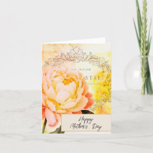 Ouderwetse roos feestdagen kaart