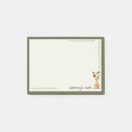 Ouderwetse roos in vaas, groene rand, Post-It-noti Post-it® Notes