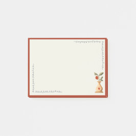 Ouderwetse roos in vaas post-it® notes