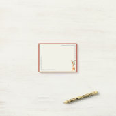 Ouderwetse roos in vaas post-it® notes (Op bureau)