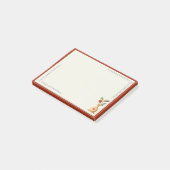 Ouderwetse roos in vaas post-it® notes (Schuin)