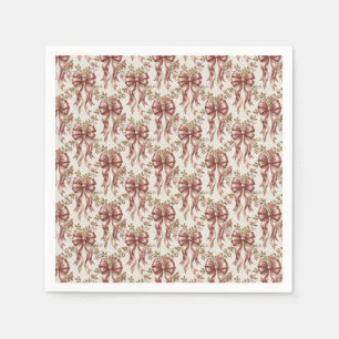 Ouderwetse Roos Lint Botanische Boog Print Servet