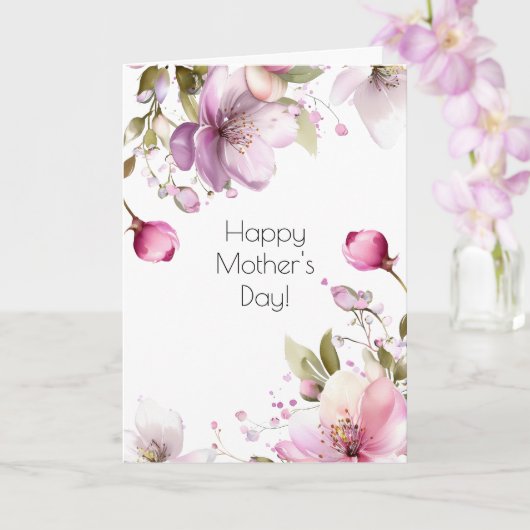 Ouderwetse Roos Moederdagkaart Kaart (Orchidee)