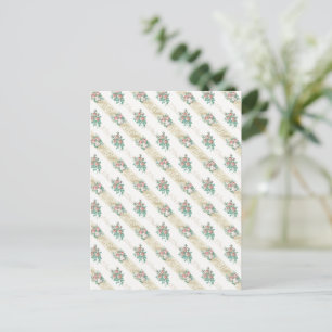 Ouderwetse Roos Patroon - Briefkaart
