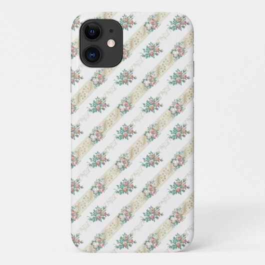 Ouderwetse Roos Patroon - iPhone 11 Hoesje (Achterkant)