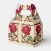 Ouderwetse roos roestig victoriaans antiek bedankdoosjes (Achterkant)