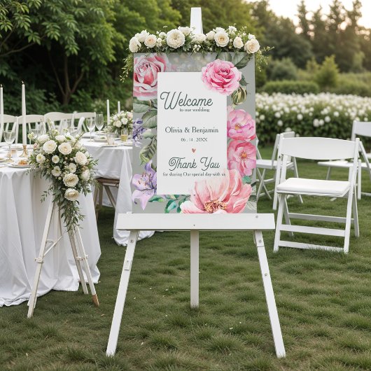 Ouderwetse Roos Romantische Botanische Trouwbegroe Poster