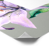 Ouderwetse Roos Romantische Botanische Trouwbegroe Poster (Hoek)