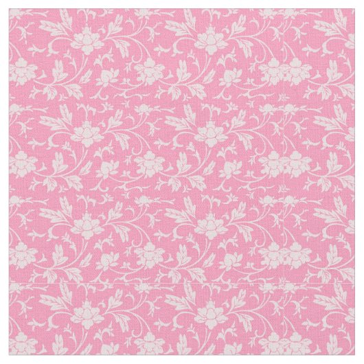 Ouderwetse roze bloemen stof (Close Up)