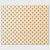 Ouderwetse Roze, Gele Heet Luchtballonnen Cadeaupapier (Vlak)