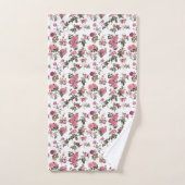 Ouderwetse Roze Rozen Bad Handdoek (Handdoek)