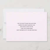 Ouderwetse Roze Rozen Elegante Boeket Moederdag Kaart (Achterkant)