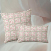 Ouderwetse Roze Rozen Patchwork Kussen