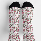 Ouderwetse Roze Rozen Sokken (Top)