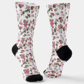 Ouderwetse Roze Rozen Sokken (Gebogen)
