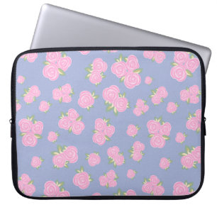 Ouderwetse rozen bloempatroon laptop sleeve