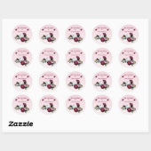 Ouderwetse Rozen Bookplate Ronde Sticker (Vel)