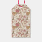 Ouderwetse rozen Fijne Valentijnsdag Cadeaulabel (Achterkant)