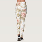 Ouderwetse Rozenpatroon Leggings (Achterkant)