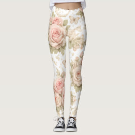 Ouderwetse Rozenpatroon Leggings