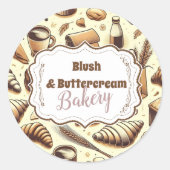 Ouderwetse Rustieke Bakkerij Ronde Sticker (Voorkant)