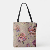 Ouderwetse Rustieke Bloem Persoonlijk Tote Bag (Achterkant)