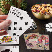 Ouderwetse Rustieke Bloemstuk Gepersonaliseerd Pokerkaarten (Insitu)