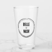 Ouderwetse Rustieke Boho Bruiloft Glas (Voorkant)