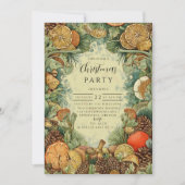 Ouderwetse Rustieke Bos Kerstmis Kaart (Voorkant)