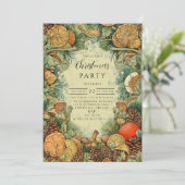 Ouderwetse Rustieke Bos Kerstmis Kaart (Staand voorkant)