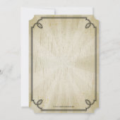 Ouderwetse rustieke Country BBQ Barbeque Party Kaart (Achterkant)