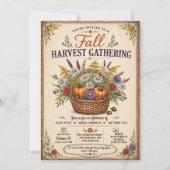 Ouderwetse Rustieke Herfst Oogstfeest Kaart (Voorkant)