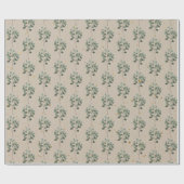 Ouderwetse Rustieke Kerst Laurier Cadeaupapier (Vlak)