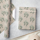 Ouderwetse Rustieke Kerst Laurier Cadeaupapier