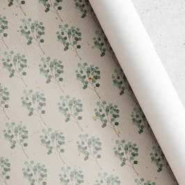 Ouderwetse Rustieke Kerst Laurier Cadeaupapier