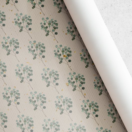 Ouderwetse Rustieke Kerst Laurier Cadeaupapier