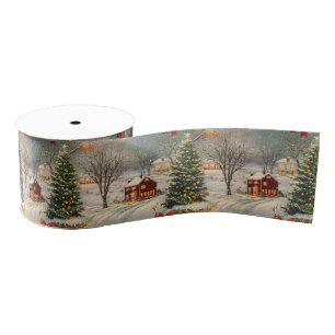 Ouderwetse Rustieke Kerstvakantie Grosgrain Lint