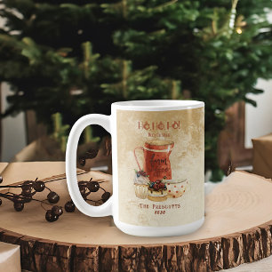 Ouderwetse Rustieke Kraft Boerderijhuis Kerstmis Koffiemok