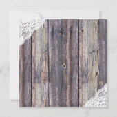 Ouderwetse rustieke krijtbord bruiloft kaart (Achterkant)