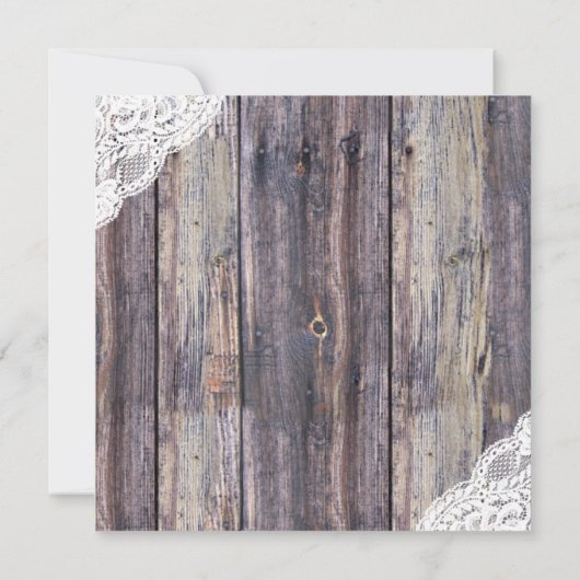 Ouderwetse rustieke krijtbord bruiloft kaart (Achterkant)